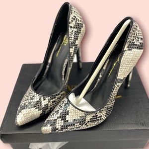 faux snakes skin heels